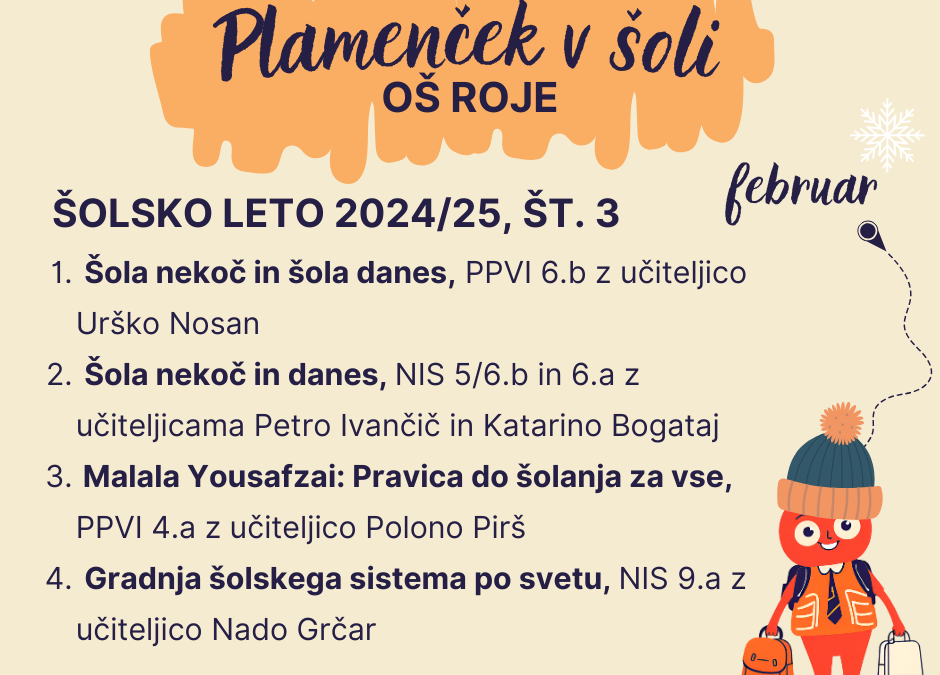Tretja – februarska – številka Plamenčka