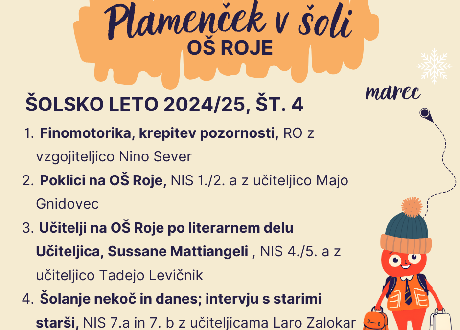 Četrta – marčevska – številka Plamenčka